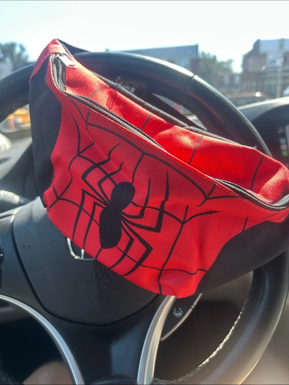 Marvel Red and Black Spider Web Kids Waist Pack